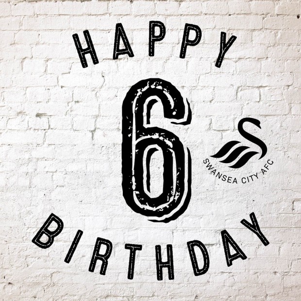 Swans 21 Happy 6th Birthday Card