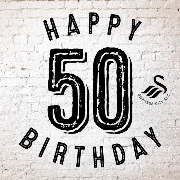 Swans 21 Happy 50th Birthday Card