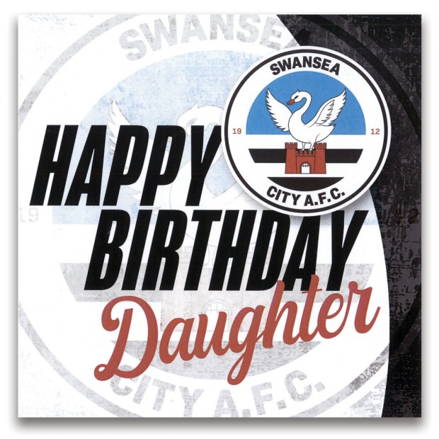 Swans Happy Birthday Daughter Card