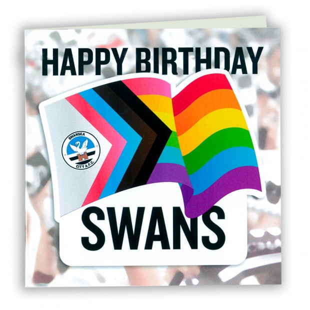 Proud Swans Happy Birthday Card