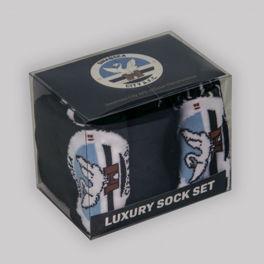 Swansea City 3Pk Luxury Socks