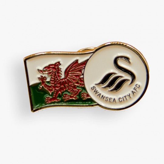 Swansea City Dual Welsh Pin Badge 23-24