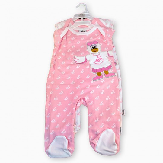 Swans Girls Sleepsuits 2 Pack 23-24
