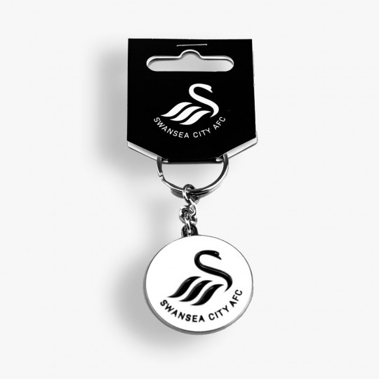 Swans White Crest Keyring 23-24