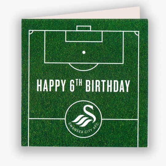 Swans Happy 6th Birthday Card 23-24