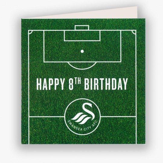 Swans Happy 8th Birthday Card 23-24