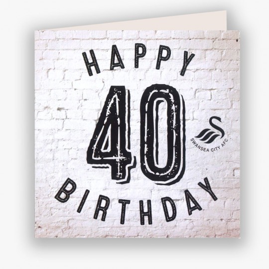 Swans Happy 40th Birthday Card 23-24