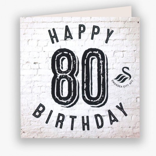 Swans Happy 80th Birthday Card 23-24