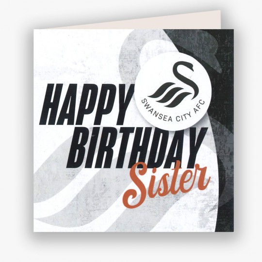 Swans Happy Birthday Sister Card 23-24