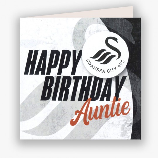Swans Happy Birthday Auntie Card 23-24