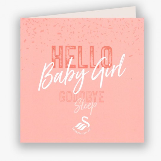 Swans Baby Girl Card 23-24