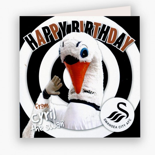 Swans Cyril Happy Birthday Card 23-24
