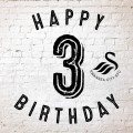 Swans 21 Happy 3rd Birthday Card
