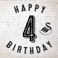 Swans 21 Happy 4th Birthday Card