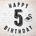 Swans 21 Happy 5th Birthday Card