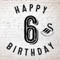 Swans 21 Happy 6th Birthday Card