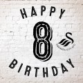 Swans 21 Happy 8th Birthday Card