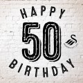 Swans 21 Happy 50th Birthday Card