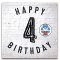 Swans Happy Birthday Card - 4th