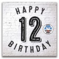 Swans Happy Birthday Card - 12th