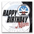 Swans Happy Birthday Mam Card