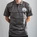 Swansea City x Fugati Grey Stripe Polo Shirt