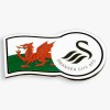 Swans Welsh Flag Wooden Fridge Magnet 23-24