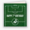 Swans Happy 7th Birthday Card 23-24
