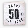 Swans Happy 50th Birthday Card 23-24