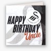 Swans Happy Birthday Uncle Card 23-24
