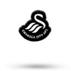 Swans Black Cutout Pin Badge 24-25