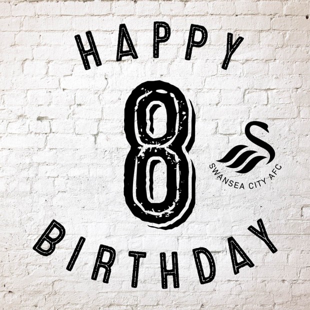 Swans 21 Happy 8th Birthday Card
