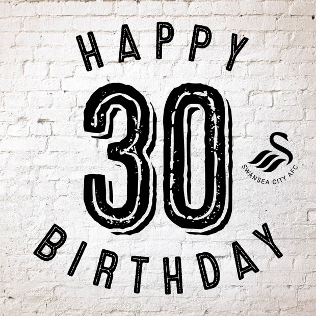 Swans 21 Happy 30th Birthday Card