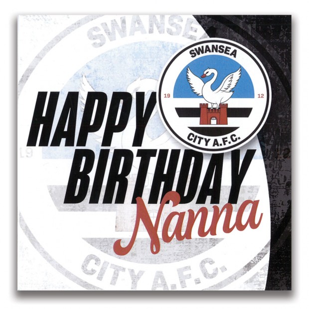Swans Happy Birthday Nanna Card