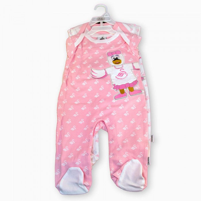 Swans Girls Sleepsuits 2 Pack 24-25