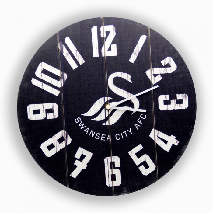 Swans Wooden Wall Clock 23-24