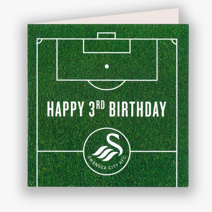 Swans Happy 3rd Birthday Card 23-24