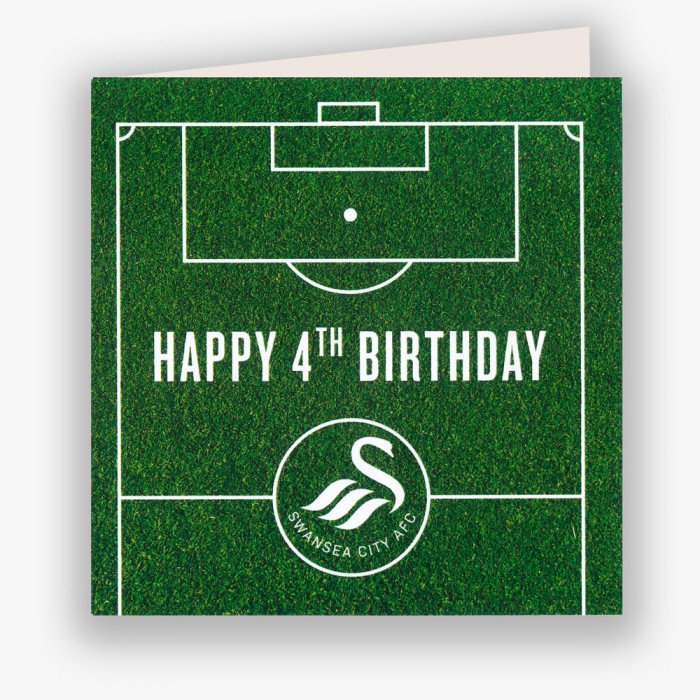 Swans Happy 4th Birthday Card 23-24