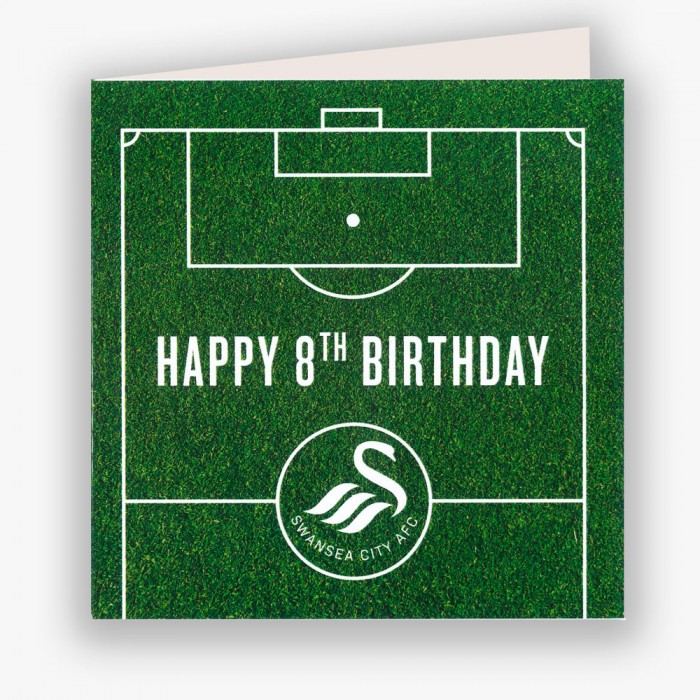 Swans Happy 8th Birthday Card 23-24