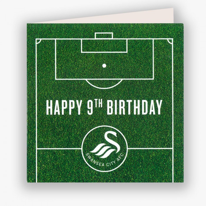 Swans Happy 9th Birthday Card 23-24