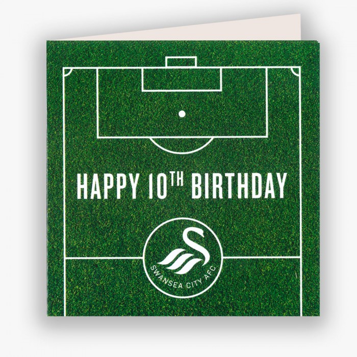 Swans Happy 10th Birthday Card 23-24