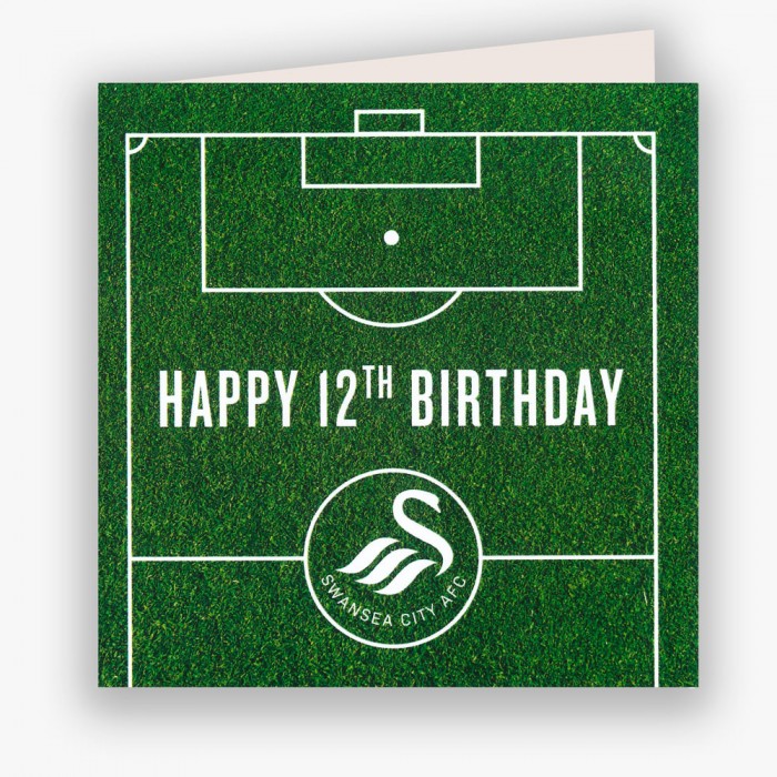 Swans Happy 12th Birthday Card 23-24