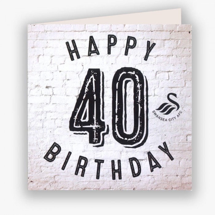 Swans Happy 40th Birthday Card 23-24