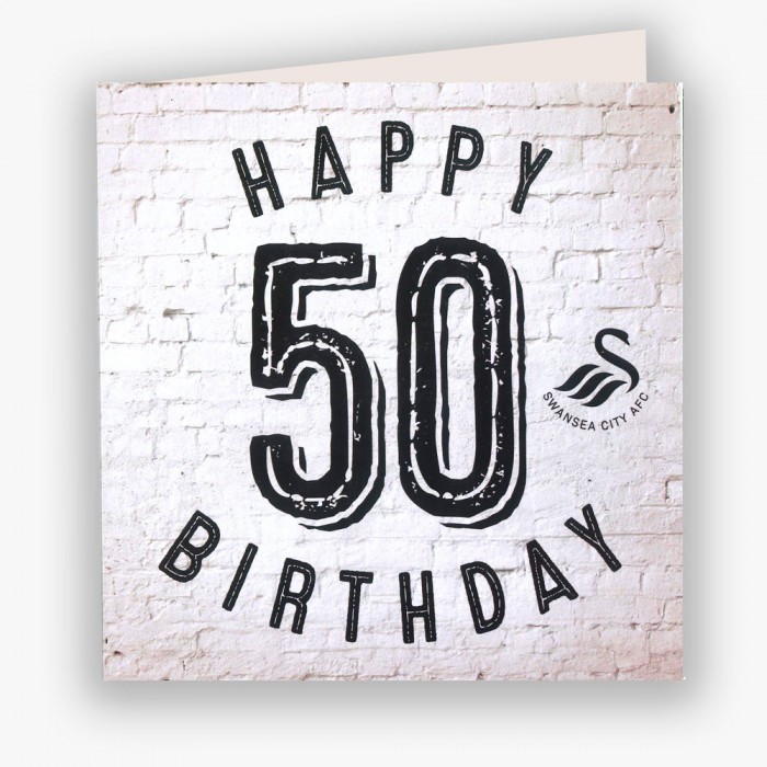 Swans Happy 50th Birthday Card 23-24