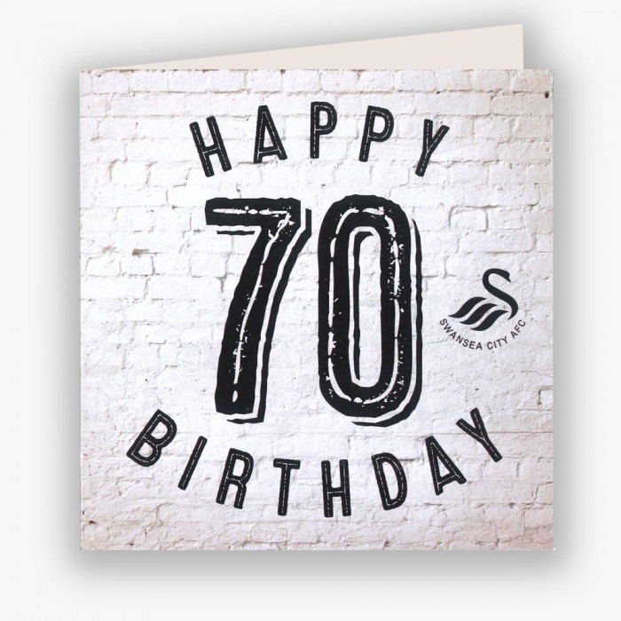 Swans Happy 70th Birthday Card 23-24