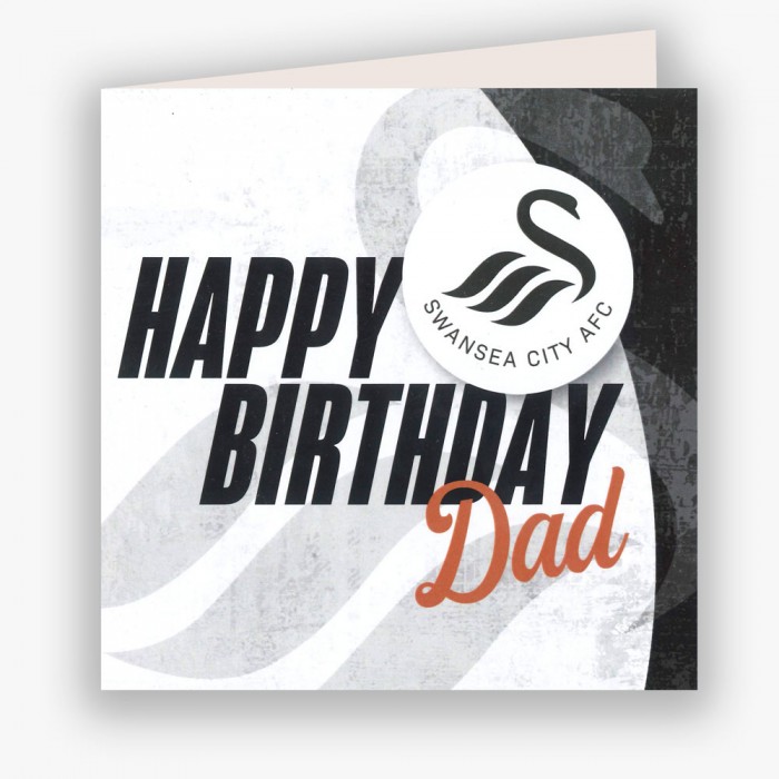 Swans Happy Birthday Dad Card 23-24
