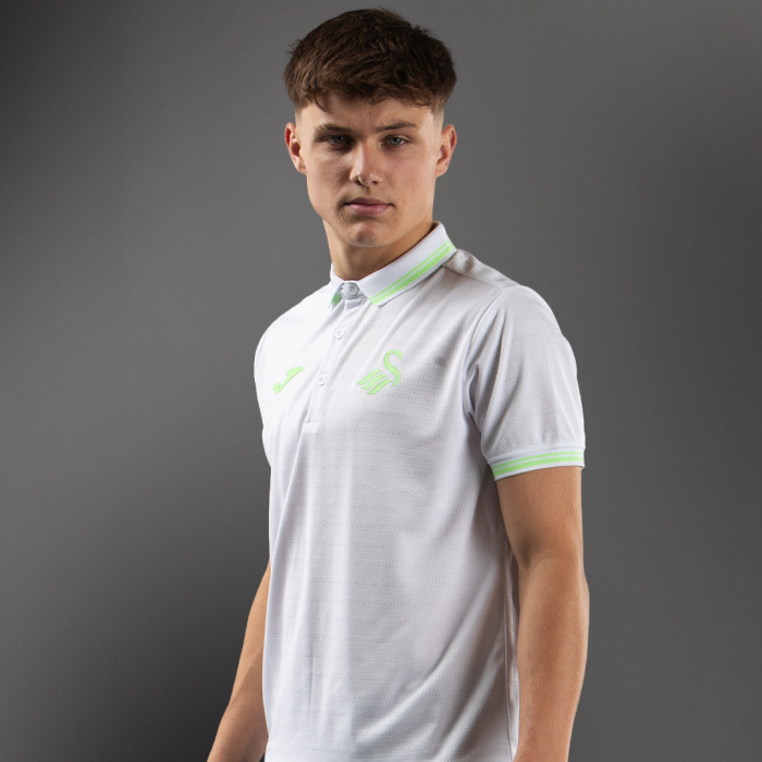 Swans Travel Polo White Junior 2024-2025