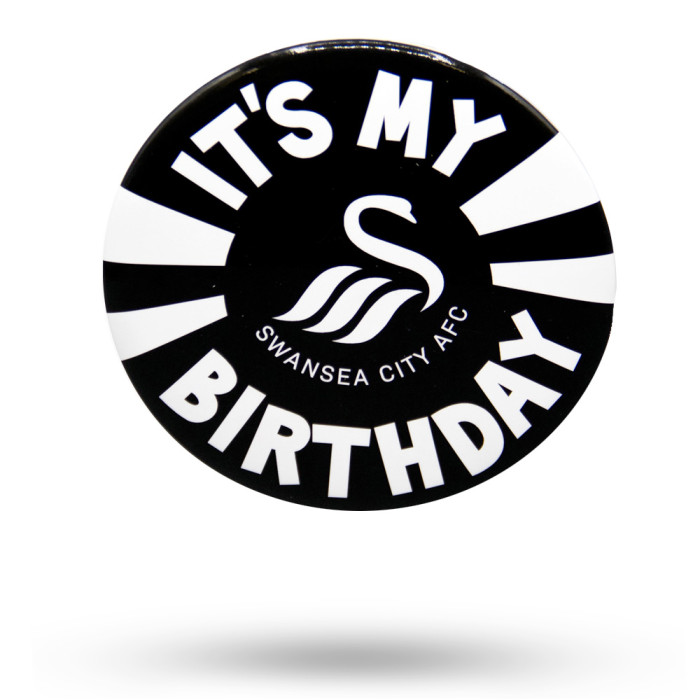 Swans Black Giant Birthday Badge 24-25