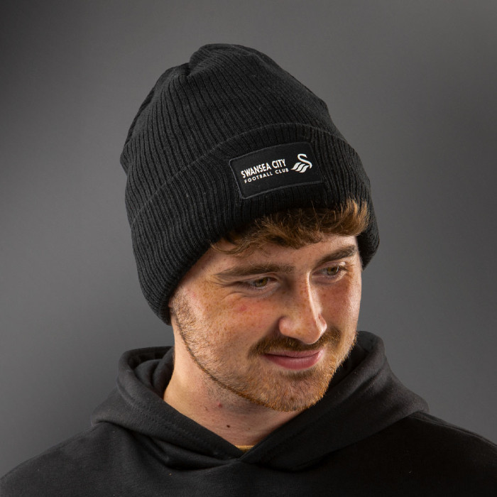 Swans Ribbed Cuff Patch Beanie 24-25